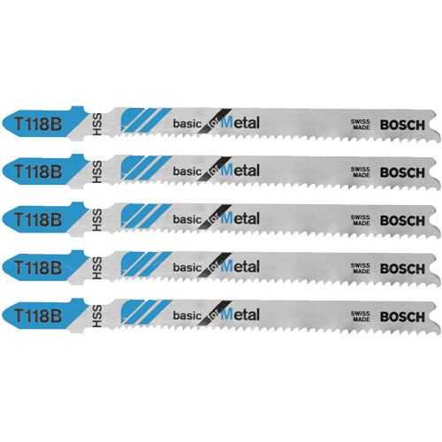 Lames de scie sauteuse de base pour le m&eacute;tal, Acier rapide, Tige en T, 3-5/8" lo Mukwa Safety Services