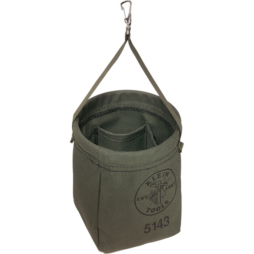 Tapered-Bottom Bag, 8" H, Canvas, Grey Mukwa Safety Services