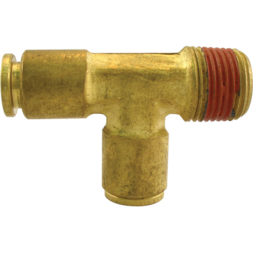 P.t.c. Male Run Tee, Brass, 3/8" x 1/4" Mukwa Safety Services