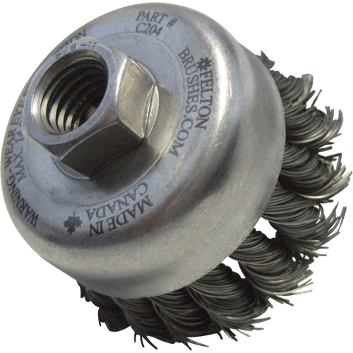 Brosses-boisseau &agrave; fils nou&eacute;s, 2-3/4" dia. x 5/8"-11 arbre Mukwa Safety Services