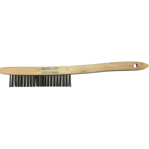 Brosses de nettoyage &agrave; manche recourb&eacute;, Laiton, 3 x 19 rangs de fils, Longueur 14" Mukwa Safety Services