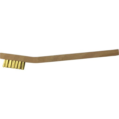 Petites brosses de nettoyage , Laiton, 3 x 7 rangs de fils, Longueur 7-3/4" Mukwa Safety Services