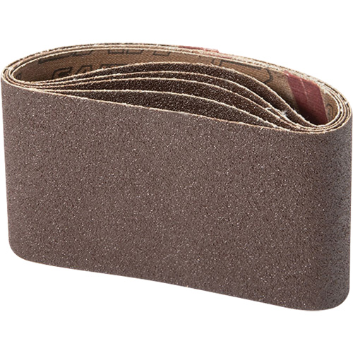 Portable Abrasive Belt, 3" W x 21" L, Aluminum Oxide, 100 Grit Mukwa Safety Services