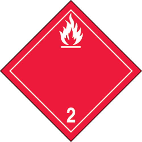 &eacute;tiquettes d'exp&eacute;dition TMD, Classe 2,1, Gaz inflammables, Vinyle Mukwa Safety Services
