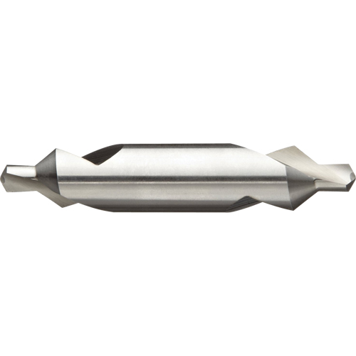 Combined Drill & Countersink, #3, 0.1094" Small Diameter, 1/4" Large Diameter, High Speed Steel Mukwa Safety Services