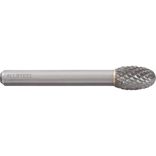 Fraise au carbure ovoide ALLSTEEL, SE-3, 3/8" dia., 1/4" Tige, 5/8" Prof. de la coupe Mukwa Safety Services