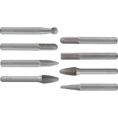 Jeu de fraises au carbure ALLSTEEL, 8 morcea Mukwa Safety Services
