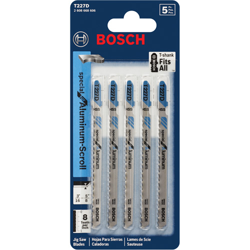 Jigsaw Blades, High Speed Steel, T-Shank, 4" L, 8 TPI Mukwa Safety Services