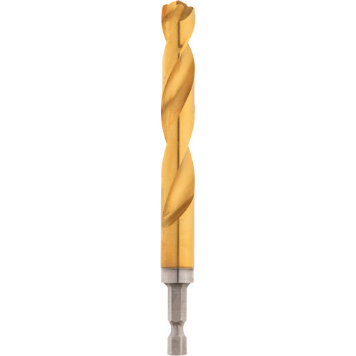 Shockwave Drill Bit, 1/2", Titanium, 3-21/64 Flute, 135° Point Mukwa Safety Services