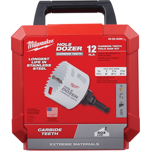 Trousse de scies-cloches Hole Dozer, 12 morceaux Mukwa Safety Services