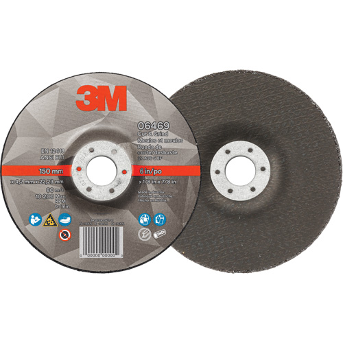 Cut & Grind Wheel, 6" x 1/8", 7/8" Arbor, Type 27, Ceramic Mukwa Safety Services