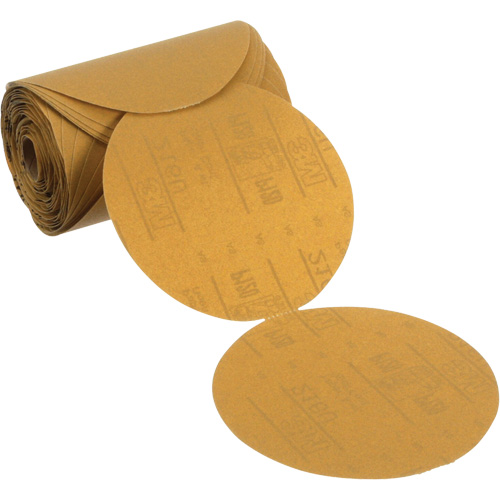 Stikit Gold Paper Sanding Disc Roll, 6" Dia., P120 Grit, Aluminum Oxide Mukwa Safety Services