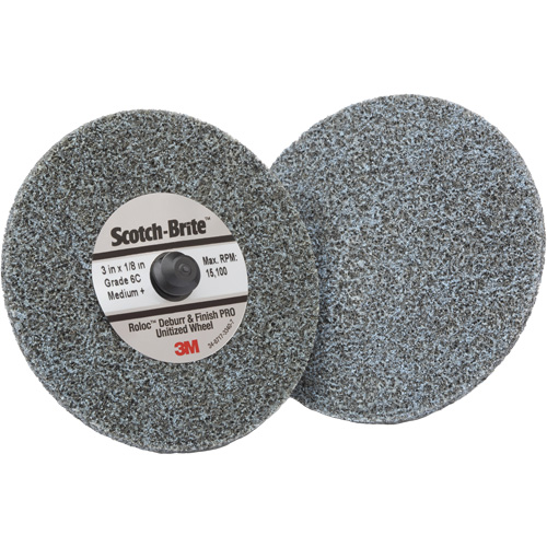 Roloc Deburr & Finish Pro TR Unitized Wheel, 2" x 1/4", Medium Grit, Ceramic Mukwa Safety Services