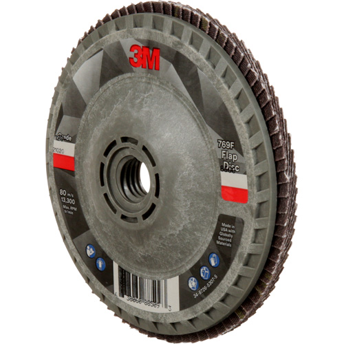 Disque &agrave; lamelles &agrave; changement rapide 769F, 4-1/2" x 5/8"-11, Type 27, Grain 120+, C&eacute;ramique Mukwa Safety Services