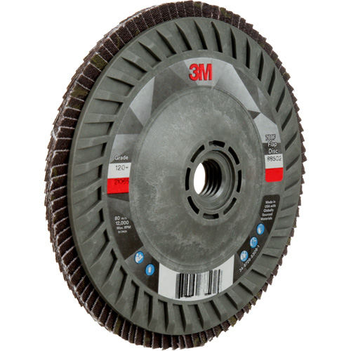 769F Quick Change Flap Disc, 5" x 5/8"-11, Type 27, 120+ Grit, Ceramic Mukwa Safety Services