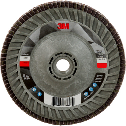 Disque &agrave; lamelles &agrave; changement rapide 769F, 5" x 5/8"-11, Type 29, Grain 120+, C&eacute;ramique Mukwa Safety Services