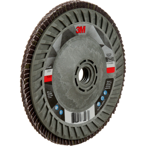 Disque &agrave; lamelles &agrave; changement rapide 769F, 5" x 5/8"-11, Type 29, Grain 120+, C&eacute;ramique Mukwa Safety Services