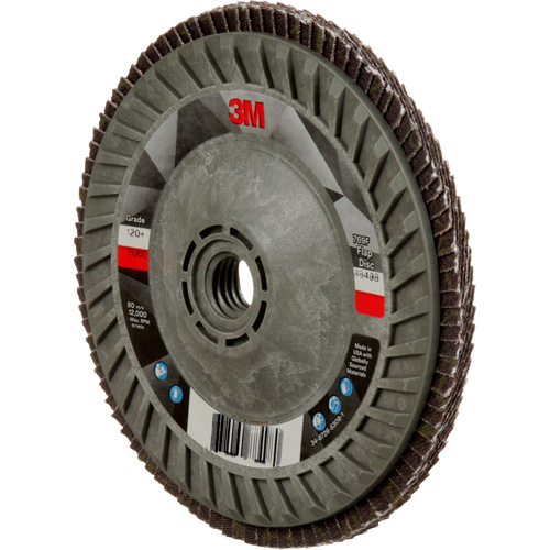 Disque &agrave; lamelles &agrave; changement rapide 769F, 5" x 5/8"-11, Type 29, Grain 120+, C&eacute;ramique Mukwa Safety Services