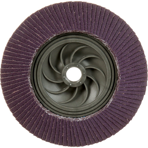 Disque &agrave; lamelles &agrave; changement rapide 769F, 5" x 5/8"-11, Type 29, Grain 120+, C&eacute;ramique Mukwa Safety Services