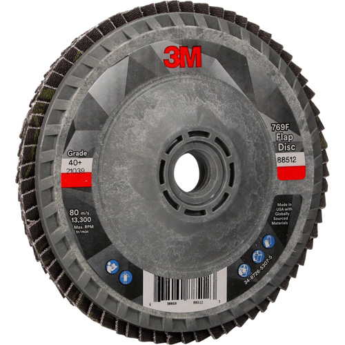 Disque &agrave; lamelles &agrave; changement rapide 769F, 4-1/2" x 5/8"-11, Type 27, Grain 40+, C&eacute;ramique Mukwa Safety Services