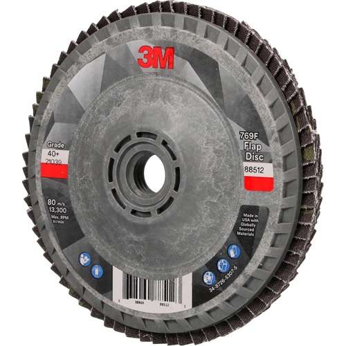 Disque &agrave; lamelles &agrave; changement rapide 769F, 4-1/2" x 5/8"-11, Type 27, Grain 40+, C&eacute;ramique Mukwa Safety Services