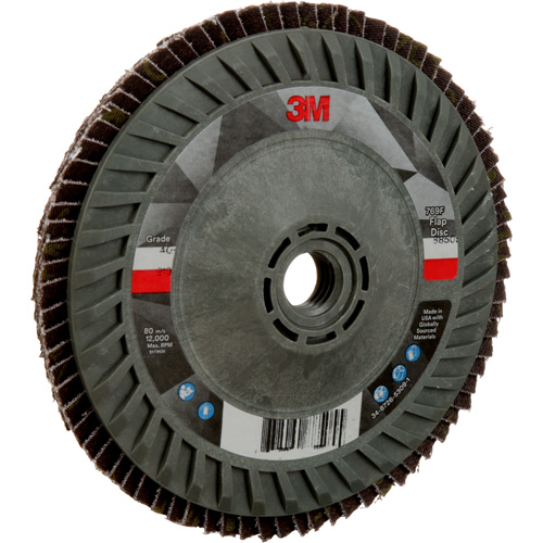 Disque &agrave; lamelles &agrave; changement rapide 769F, 5" x 5/8"-11, Type 27, Grain 40+, C&eacute;ramique Mukwa Safety Services
