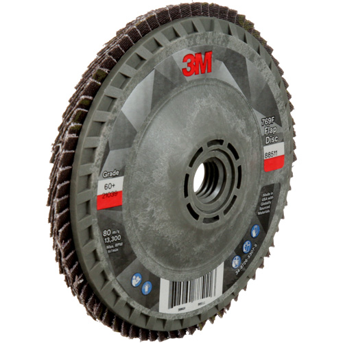 Disque &agrave; lamelles &agrave; changement rapide 769F, 4-1/2" x 5/8"-11, Type 27, Grain 60+, C&eacute;ramique Mukwa Safety Services