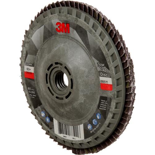 Disque &agrave; lamelles &agrave; changement rapide 769F, 4-1/2" x 5/8"-11, Type 27, Grain 60+, C&eacute;ramique Mukwa Safety Services
