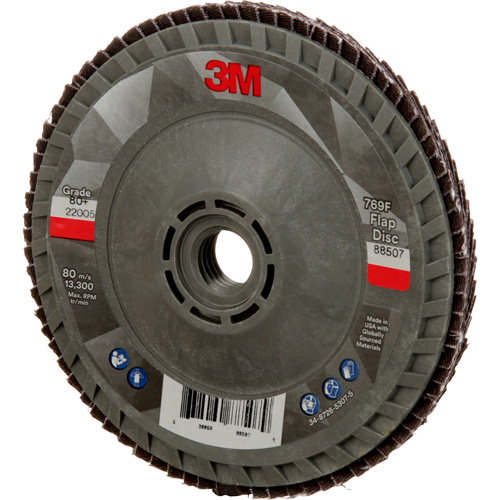 769F Quick Change Flap Disc, 4-1/2" x 5/8"-11, Type 29, 80+ Grit, Ceramic Mukwa Safety Services