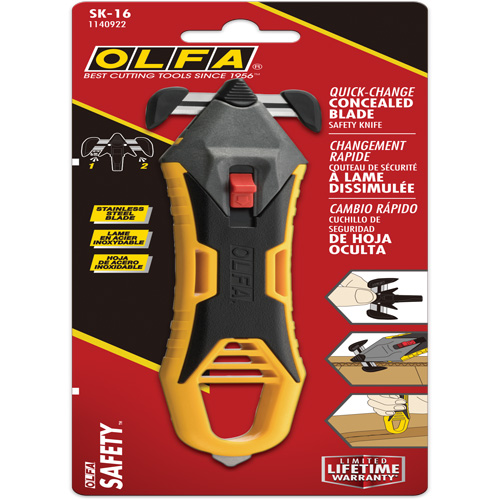 Couteau de s&eacute;curit&eacute; &agrave; lame dissimul&eacute;e Mukwa Safety Services