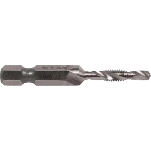 Drill/Tap Bit, #8, High Speed Steel Mukwa Safety Services