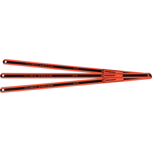 Lames de rechange pour scie &agrave; m&eacute;taux, Bim&eacute;tal, 12" lo, 24 dents par pouce Mukwa Safety Services