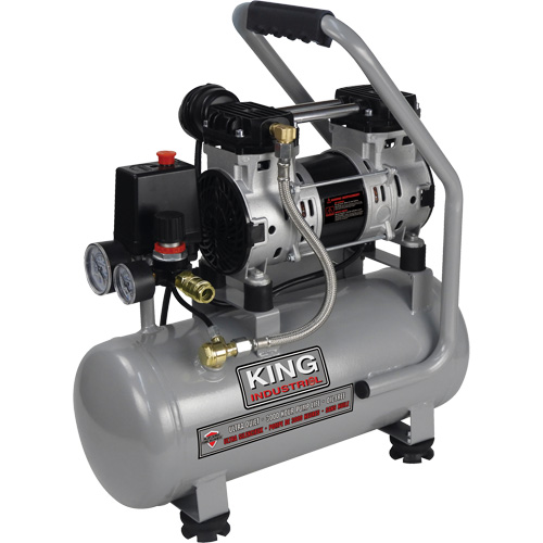 Ultra-Quiet Oil-Free Air Compressor, Gas, 3 gal., 135 PSI Mukwa Safety Services