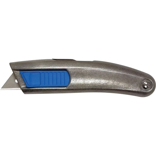 Couteau r&eacute;tractable non peintur&eacute; SECUPRO MEGASAFE, 20 mm, Acier inoxydable, Robuste, Prise en Aluminium Mukwa Safety Services