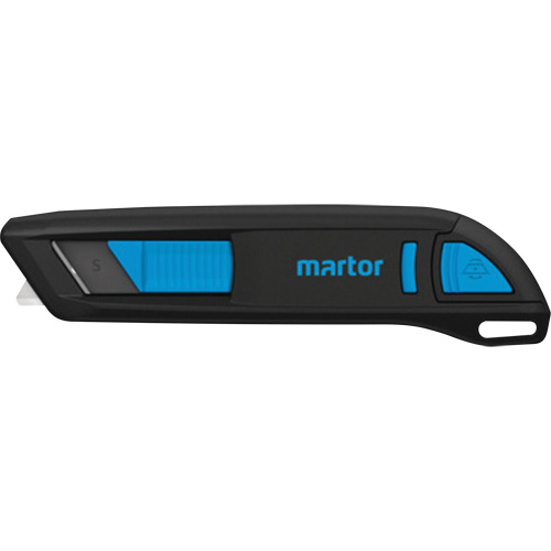 Couteau r&eacute;tractable SECUNORM 300 avec lame &agrave; pointe courb&eacute;e no 65232, 5 mm Mukwa Safety Services