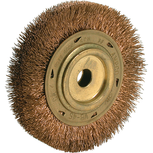 Brosse &agrave; fils cr&ecirc;p&eacute;s pour outils &eacute;lectriques, 6" dia., Arbre 5/8" Mukwa Safety Services