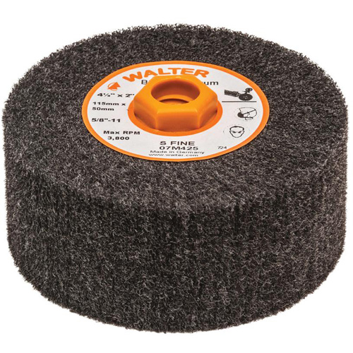 Tambour de conditionnement de surface Blendex, 4-1/2" dia. x 2" la, 5/8"-11 Arbre, Grain Super fin Mukwa Safety Services