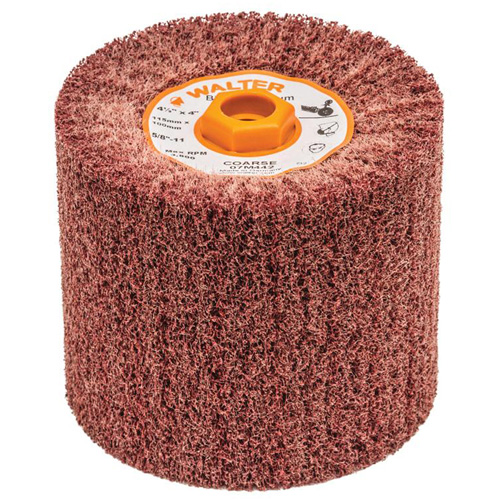 Blendex Surface Conditioning Drum, 4-1/2" Dia. x 4" W, 5/8"-11 Arbor, Coarse Grit Mukwa Safety Services