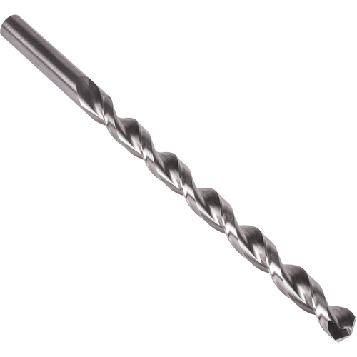 Parabolic Flute Extra Length Drill Bit, 3/16", High Speed Steel, 6" Flute, 135° Point Mukwa Safety Services