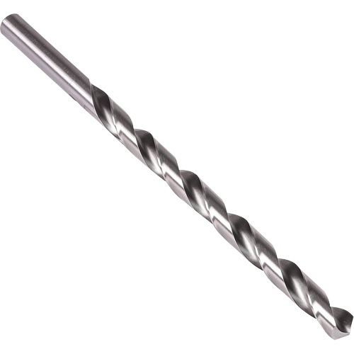 Extra Length Drill Bit, 3/16", High Speed Steel, 9" Flute, 118° Point Mukwa Safety Services