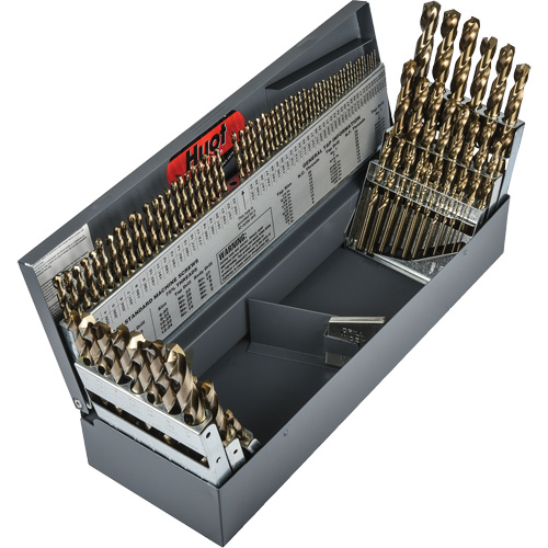 Heavy-Duty Jobber Length Combination Drill Bit Set, 114 Pieces, High Speed Cobalt Mukwa Safety Services