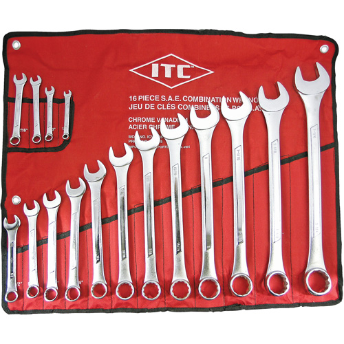 ICW-16 Jeu de cl&eacute;s avec plaquettes sur&eacute;lev&eacute;es de qualit&eacute; professionnelle, Combinaison, 16 morceaux, Imp&eacute;rial Mukwa Safety Services