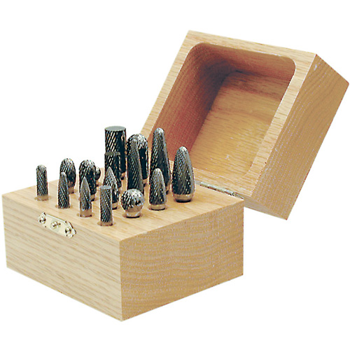 Jeu de fraises au carbure CBK-16 dans un coffret en bois, 16 morcea Mukwa Safety Services