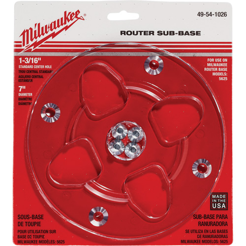 Embase transparente avec un diam&egrave;tre de 7" et un orifice central de 1-3/16" Mukwa Safety Services