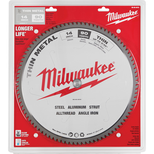 Lames de scie circulaire Endurance, 14", 90 dents, Pour M&eacute;tal Mukwa Safety Services