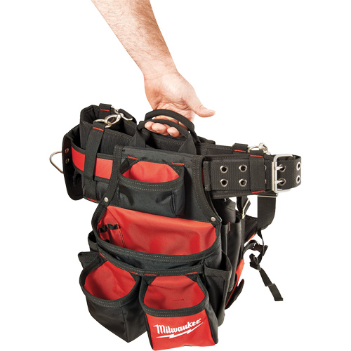 Contractor Work Belt With  Suspension Rig, Nylon, Black Mukwa Safety Services