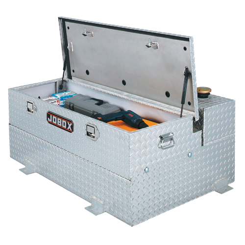 R&eacute;servoir de transfert pour carburant & coffre en aluminium, Aluminium, Capacit&eacute; 74 gal., Argent Mukwa Safety Services