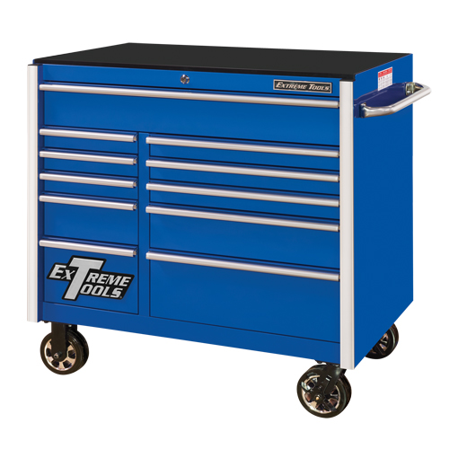 RX Series Rolling Tool Cabinet, 11 Drawers, 41-1/2" W x 25-1/2" D x 40-1/2" H, Blue Mukwa Safety Services