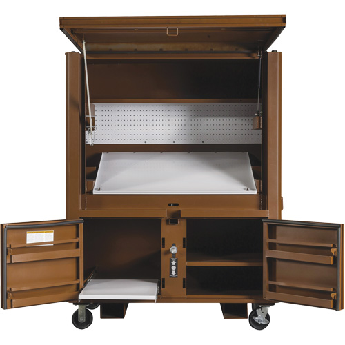 Field Office Jobsite Box, 33" W x 63" D x 80" H, Steel, Red Mukwa Safety Services
