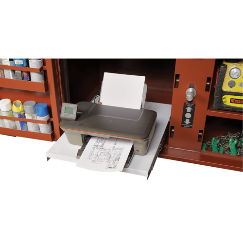 Field Office Jobsite Box, 33" W x 63" D x 80" H, Steel, Red Mukwa Safety Services